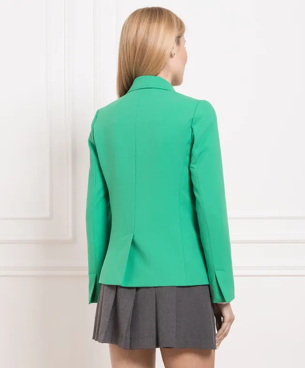 MAX & CO GREEN DOUBLEBREASTED BATIK JACKET