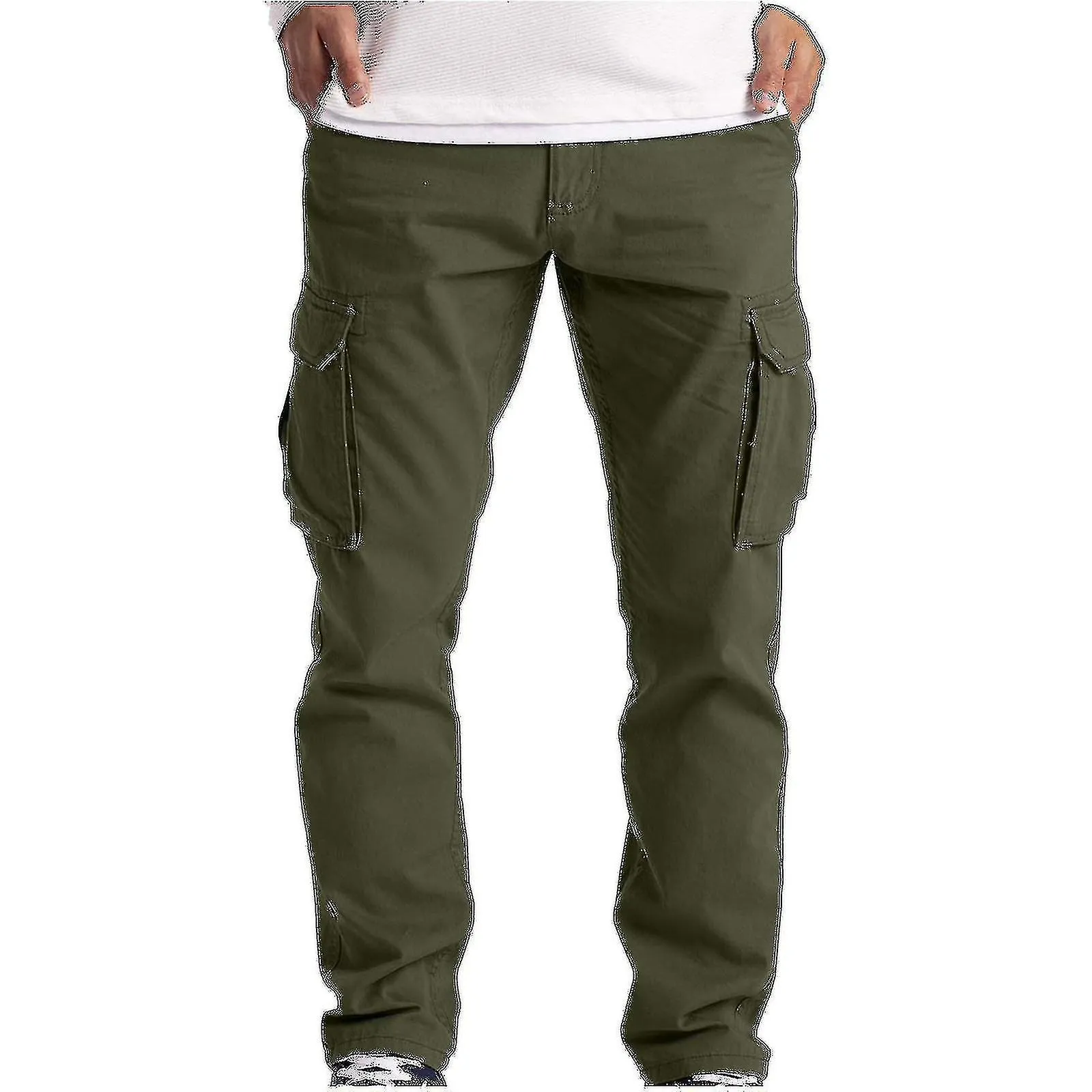 Men"s Cargo Trousers Work Wear Combat Safety Cargo 6 Pocket Full Pants
