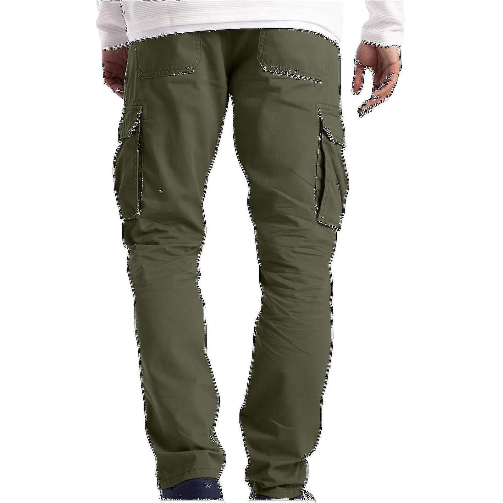 Men"s Cargo Trousers Work Wear Combat Safety Cargo 6 Pocket Full Pants