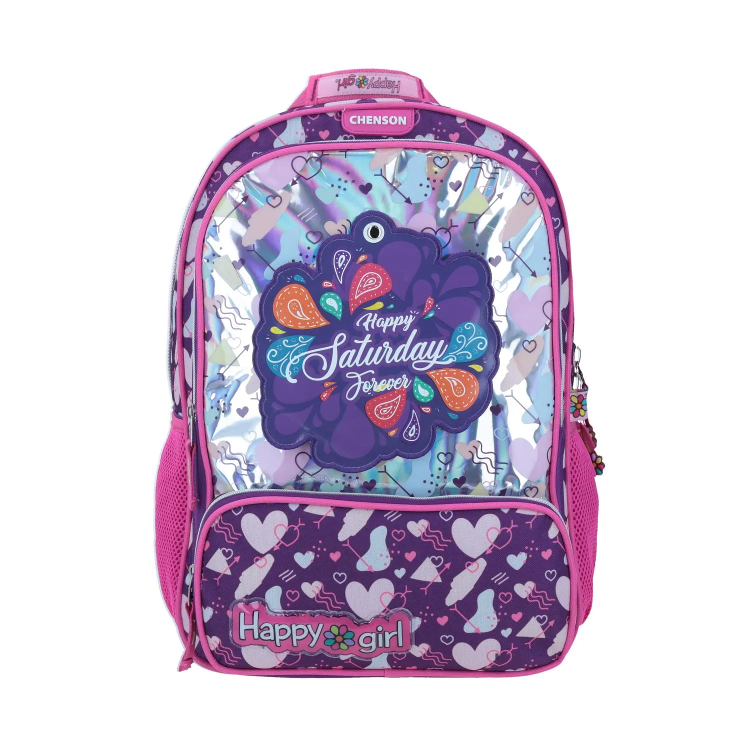 Mochila grande Purpura HAPPY GIRL Porta tablet.