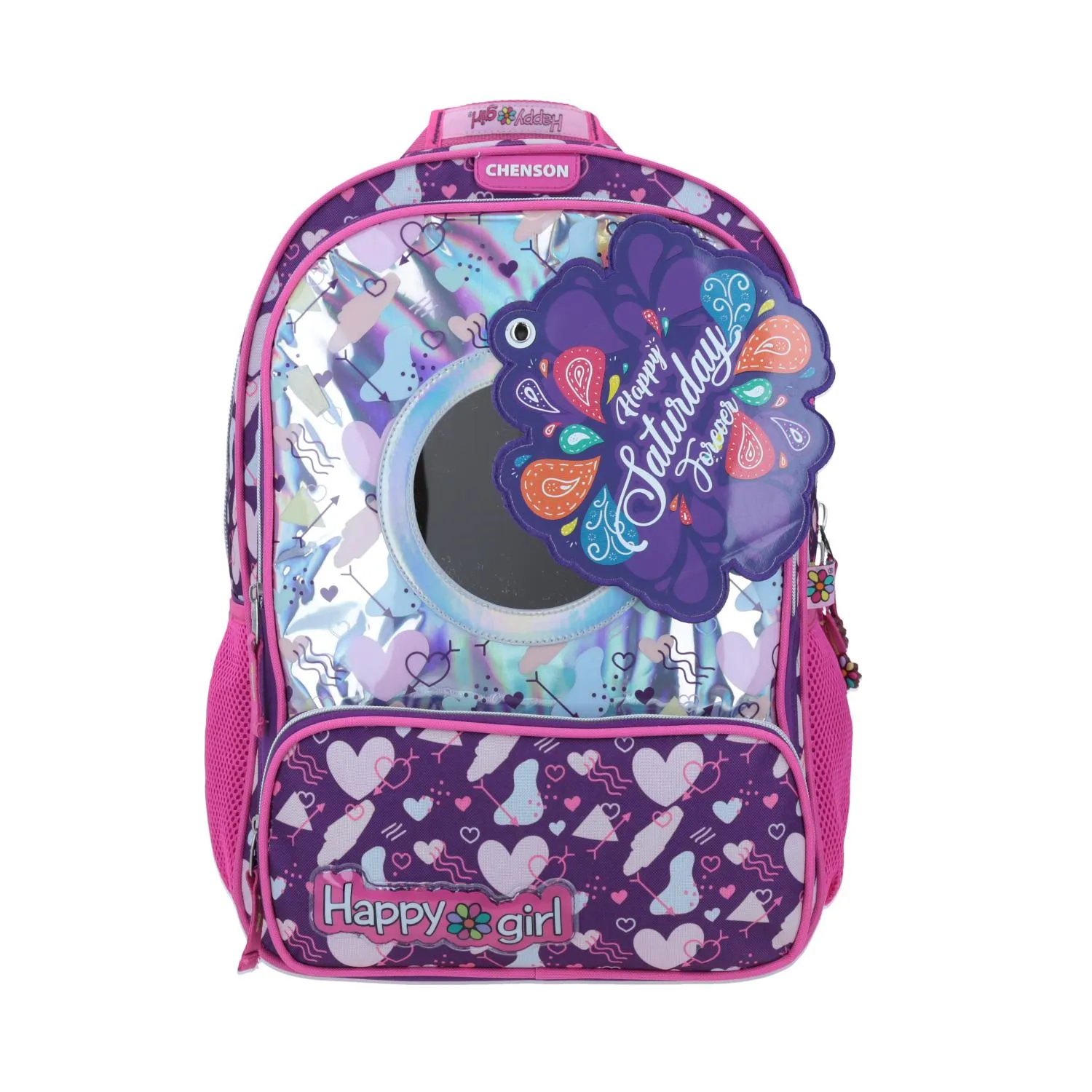Mochila grande Purpura HAPPY GIRL Porta tablet.