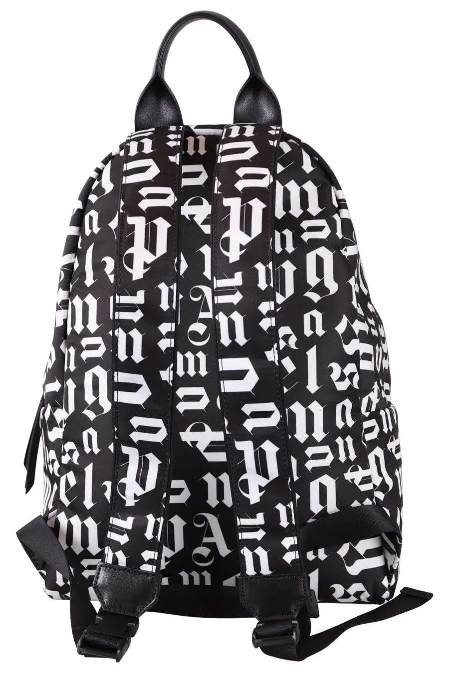Mochila Palm Angels negra con letras blancas