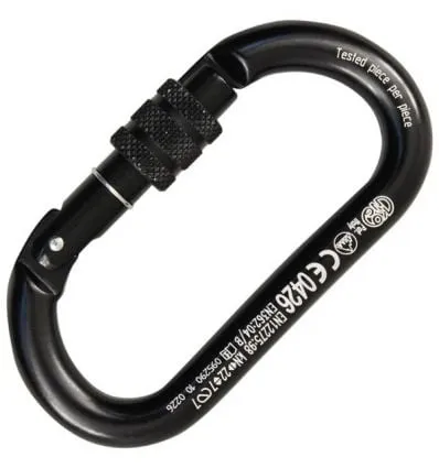 Mosquetón KONG Oval anodizado (Negro)