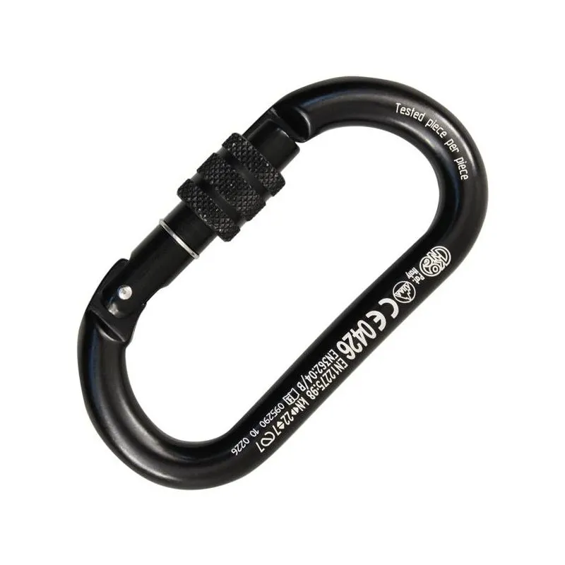 Mosquetón KONG Oval anodizado (Negro)