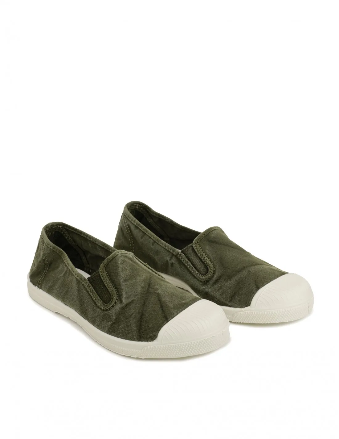 NATURAL WORLD Zapatillas Lona Sin Cordones Kaki