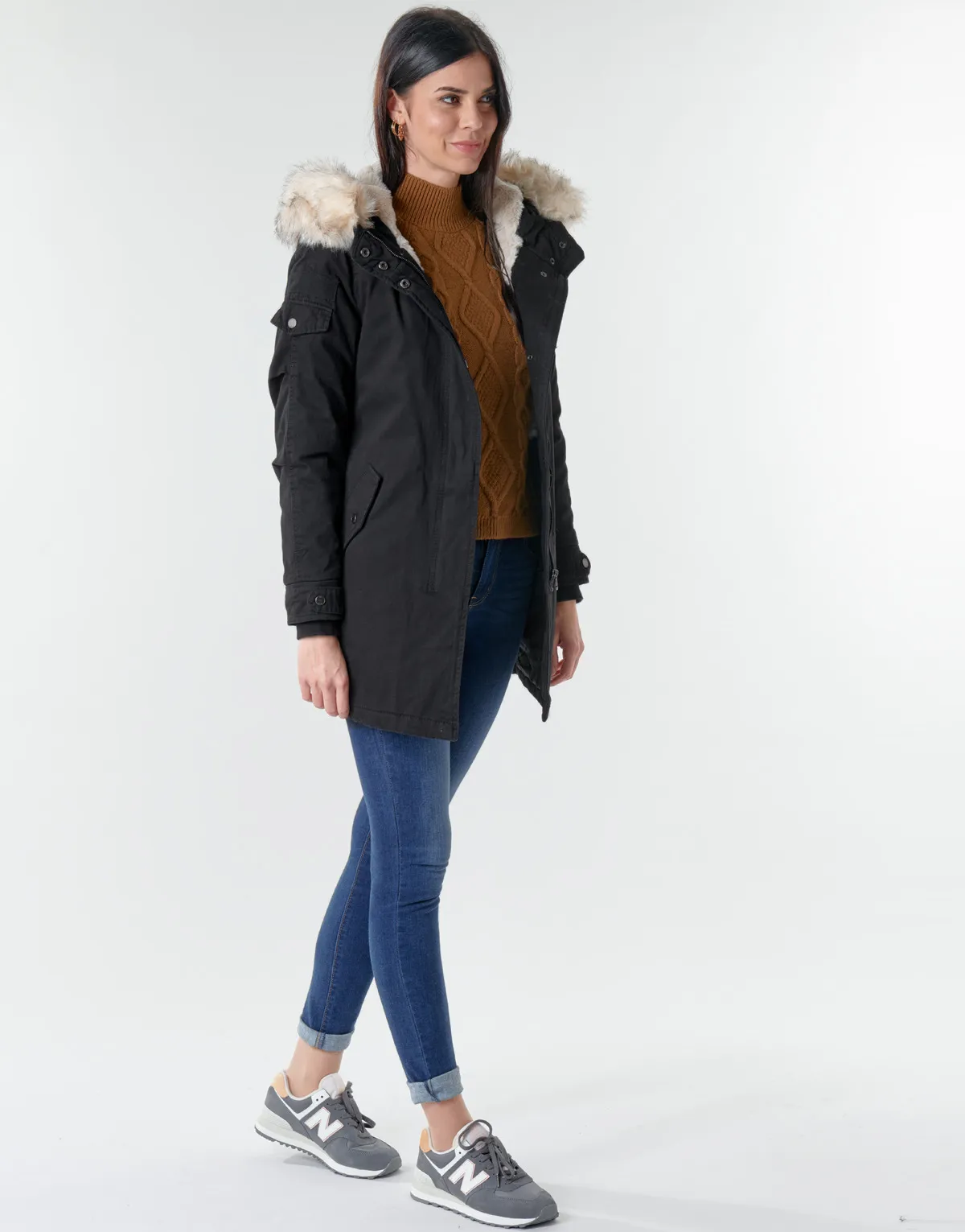 ONLMAY FUR CANVAS PARKA  CC OTW