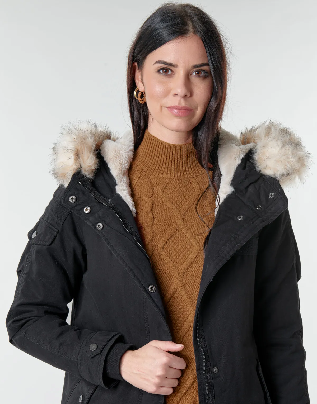 ONLMAY FUR CANVAS PARKA  CC OTW