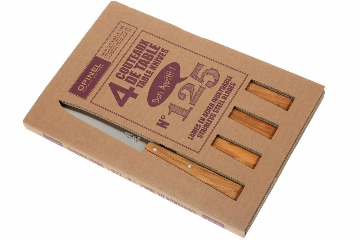 Opinel T001515, cuchillo para carne, Esprit Sud, madera de olivo