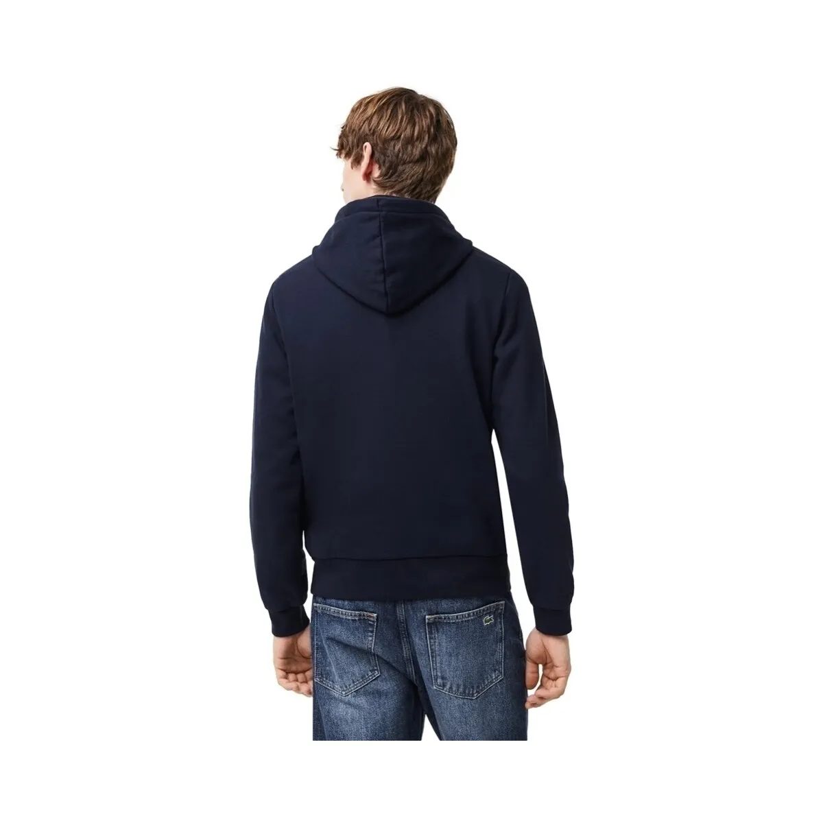 ORGANIC BRUSHED COTTON HOODIE  BLEU MARINE