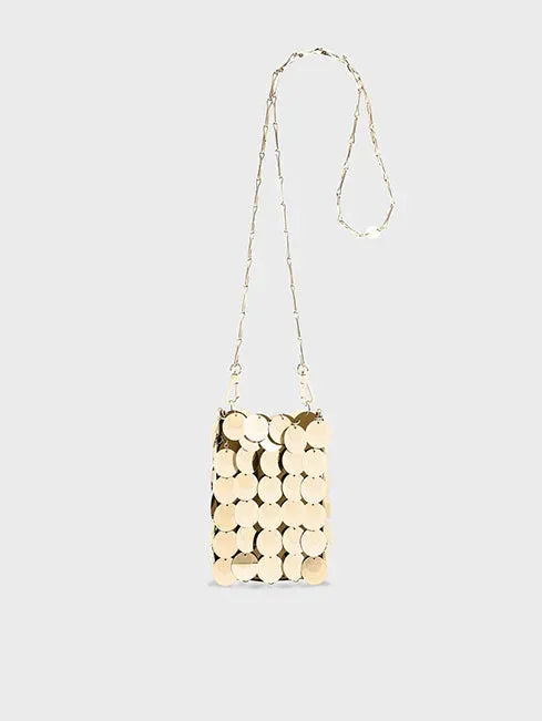 Paco Rabanne Mini Sparkle Gold Bag Light Gold