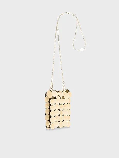 Paco Rabanne Mini Sparkle Gold Bag Light Gold