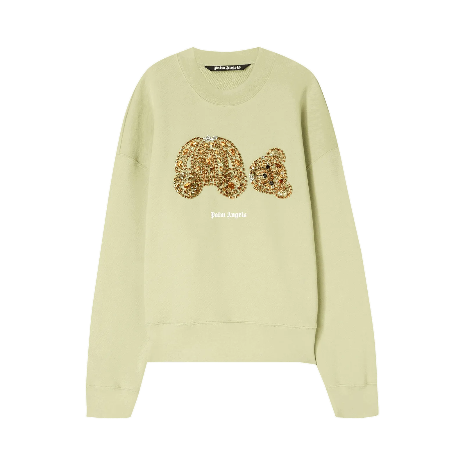 Palm Angels Rhinestone Bear Crewneck