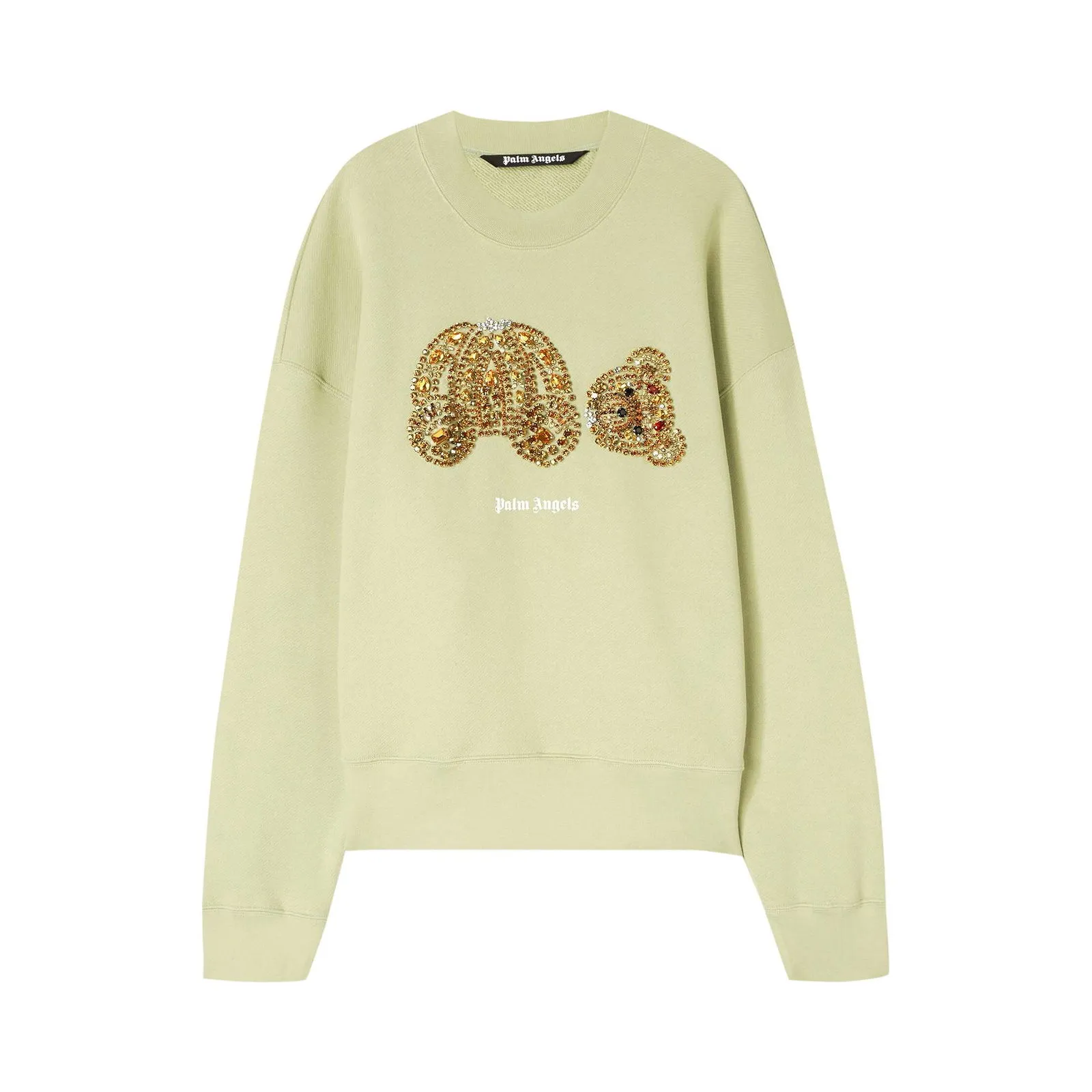 Palm Angels Rhinestone Bear Crewneck