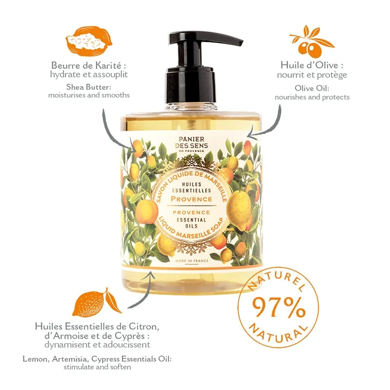 PANIER DES SENS PROVENCE ADOUCISSANTE  JABóN LíQUIDO DE MARSELLA