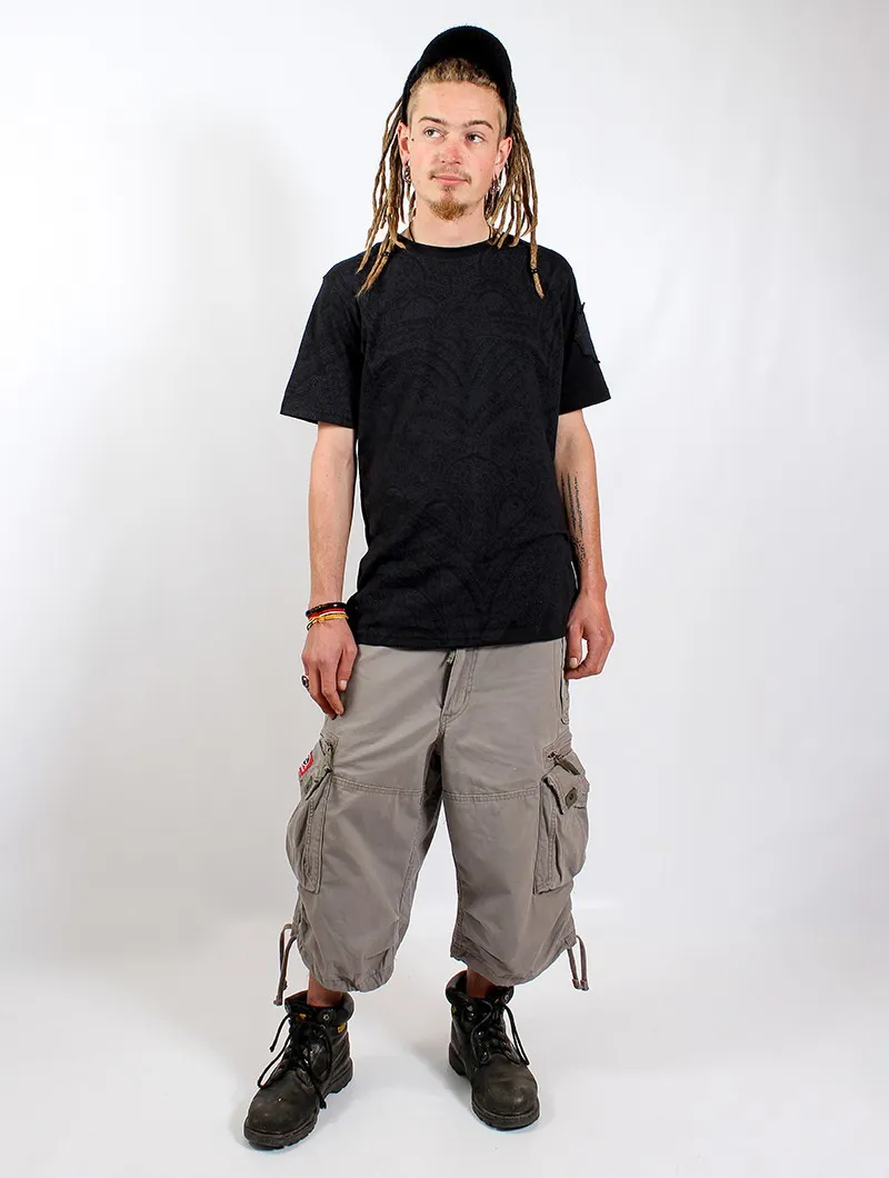 Pantalones cargo 3/4 Molecule 45056, Gris
