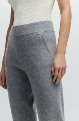 Pantalones de punto de lana virgen y cashmere