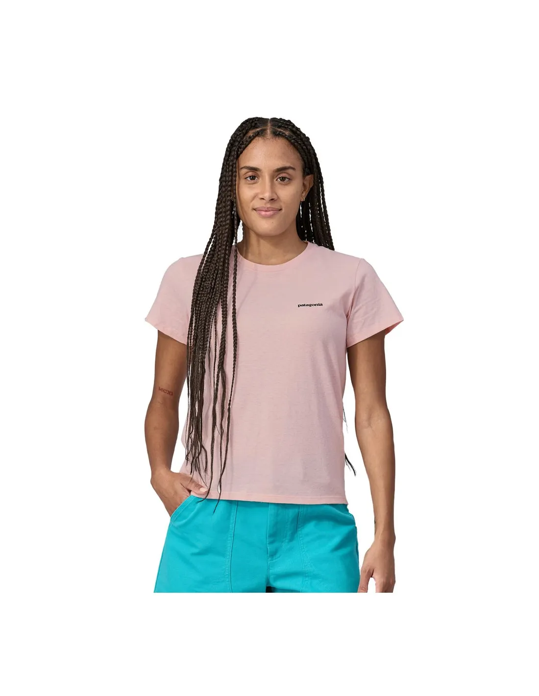 PATAGONIA W'S P6 LOGO RESPONSIBILI TEE WHISKER PINK