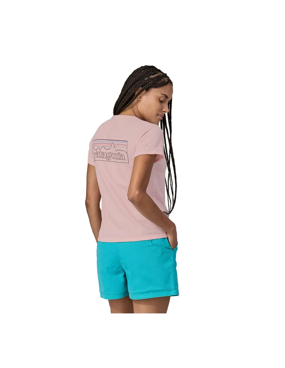 PATAGONIA W'S P6 LOGO RESPONSIBILI TEE WHISKER PINK