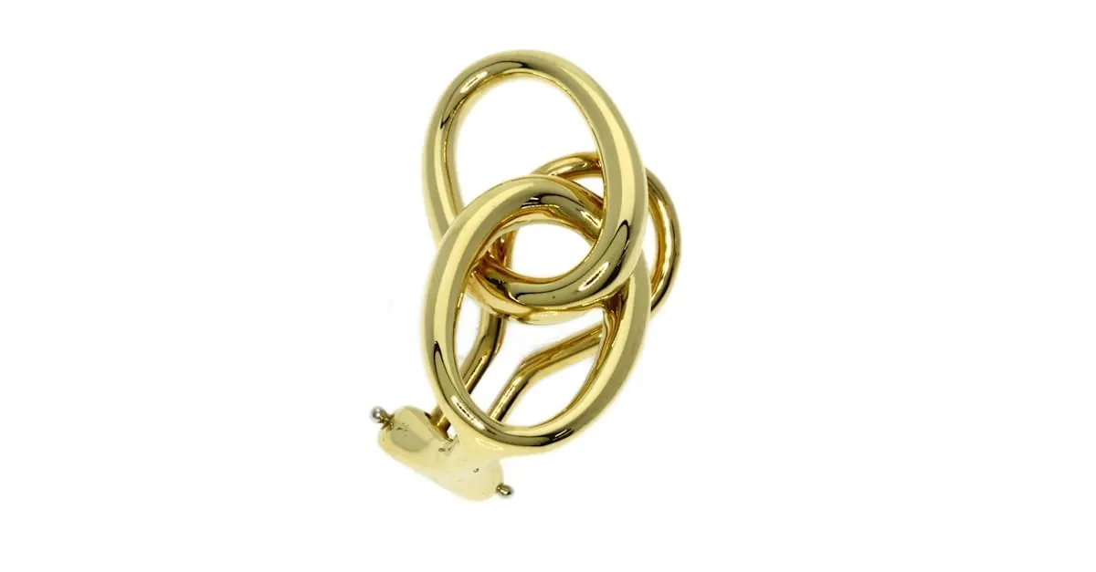 Pendiente simple de oro amarillo de 18K con doble lazo Tiffany & Co. 