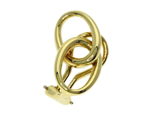 Pendiente simple de oro amarillo de 18K con doble lazo Tiffany & Co. 
