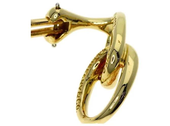 Pendiente simple de oro amarillo de 18K con doble lazo Tiffany & Co. 