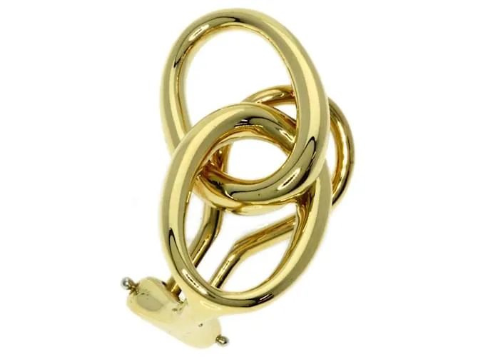 Pendiente simple de oro amarillo de 18K con doble lazo Tiffany & Co. 