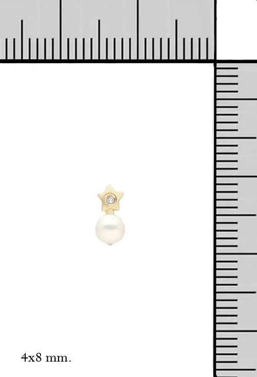 Pendientes oro con diamante para niña 099_1481