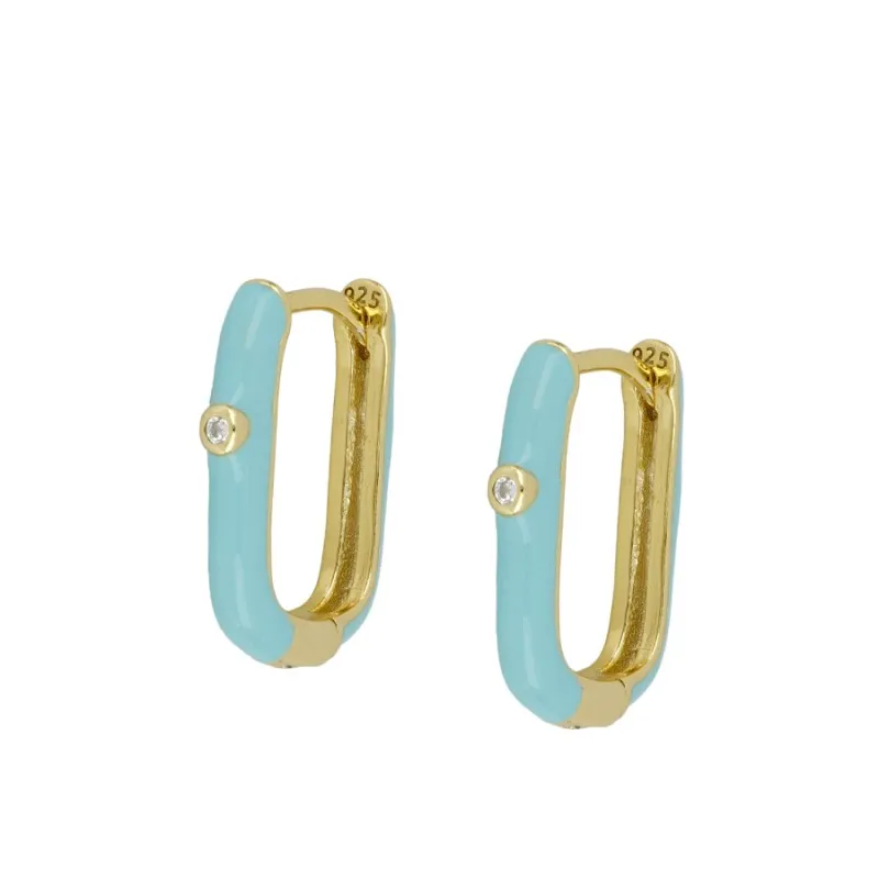 Pendientes Plata de Ley Bossa Turquesa Gold