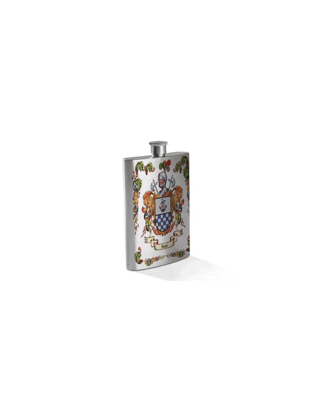 Petaca personalizada con Escudo Heráldico de 1 Apellido