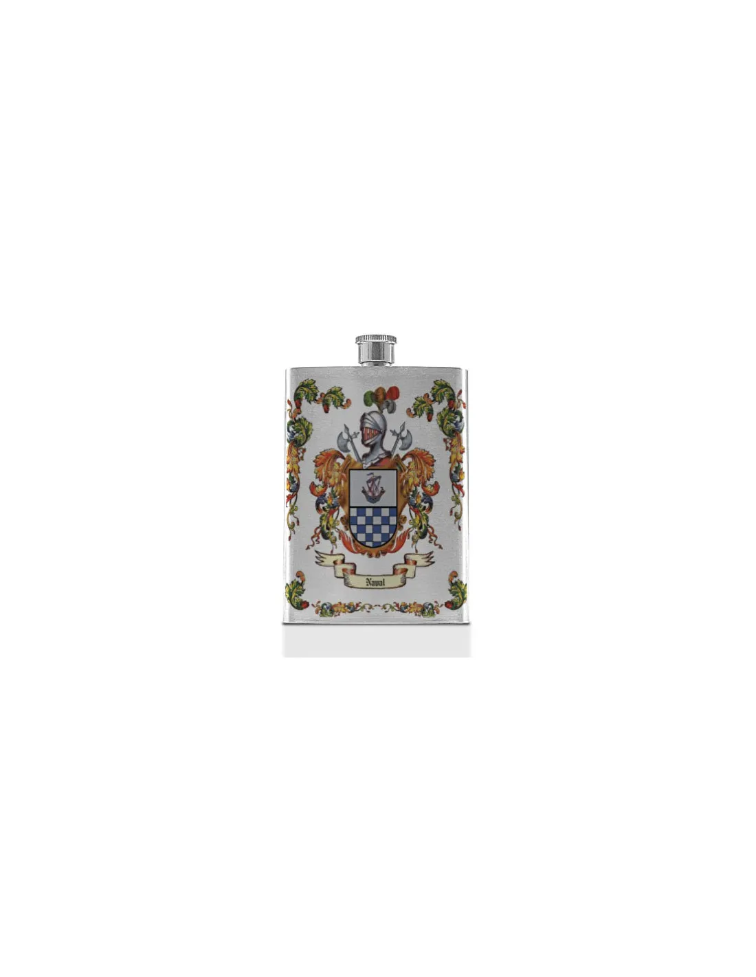 Petaca personalizada con Escudo Heráldico de 1 Apellido