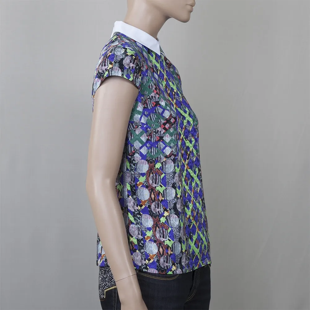 Peter Pilotto Top Seda Cuello Contraste