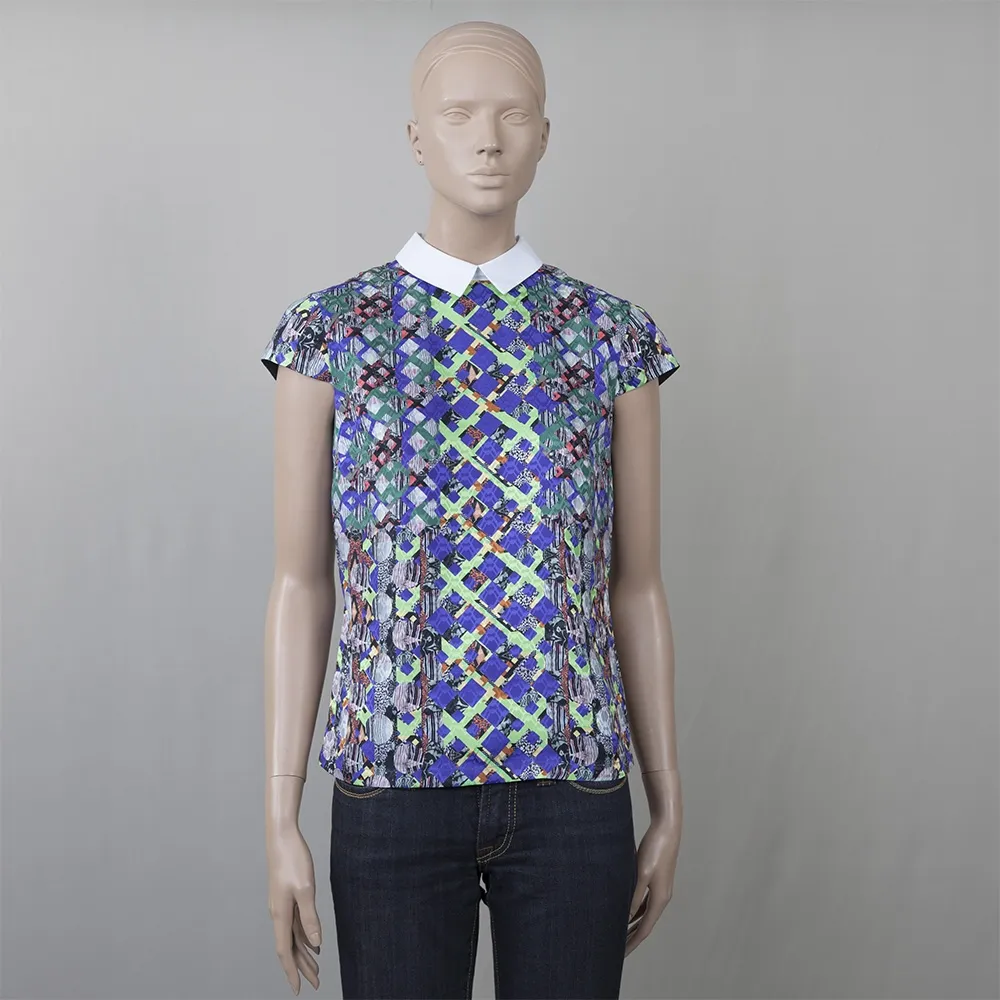 Peter Pilotto Top Seda Cuello Contraste