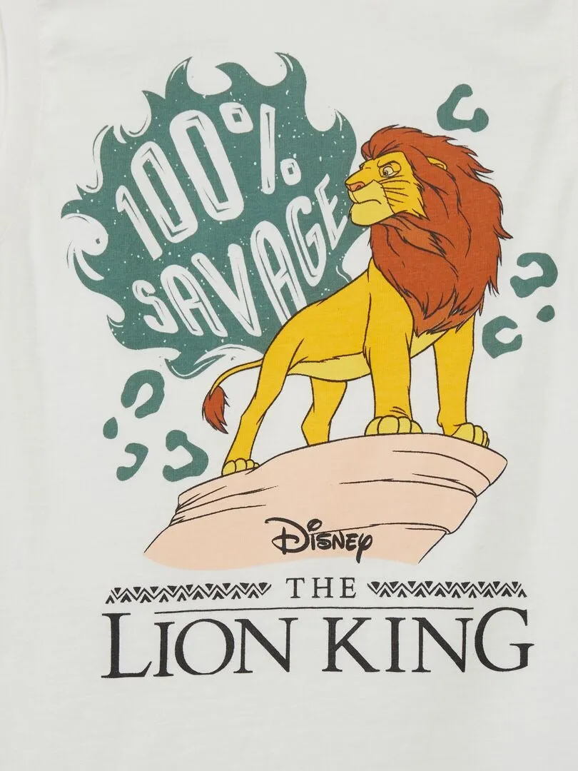 PIJAMA CON CAMISETA SIN MANGAS + PANTALóN CORTO 'MUFASA'  BLANCO