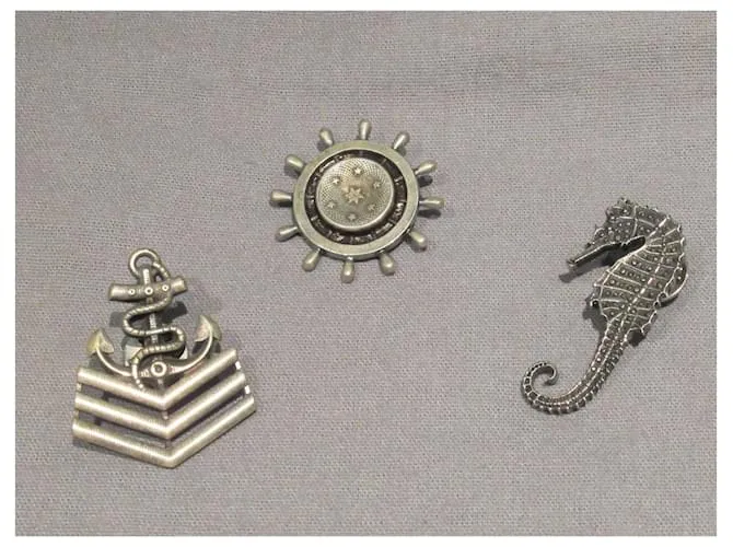Pin náutico de Saint Laurent / Broche Hardware de plata 