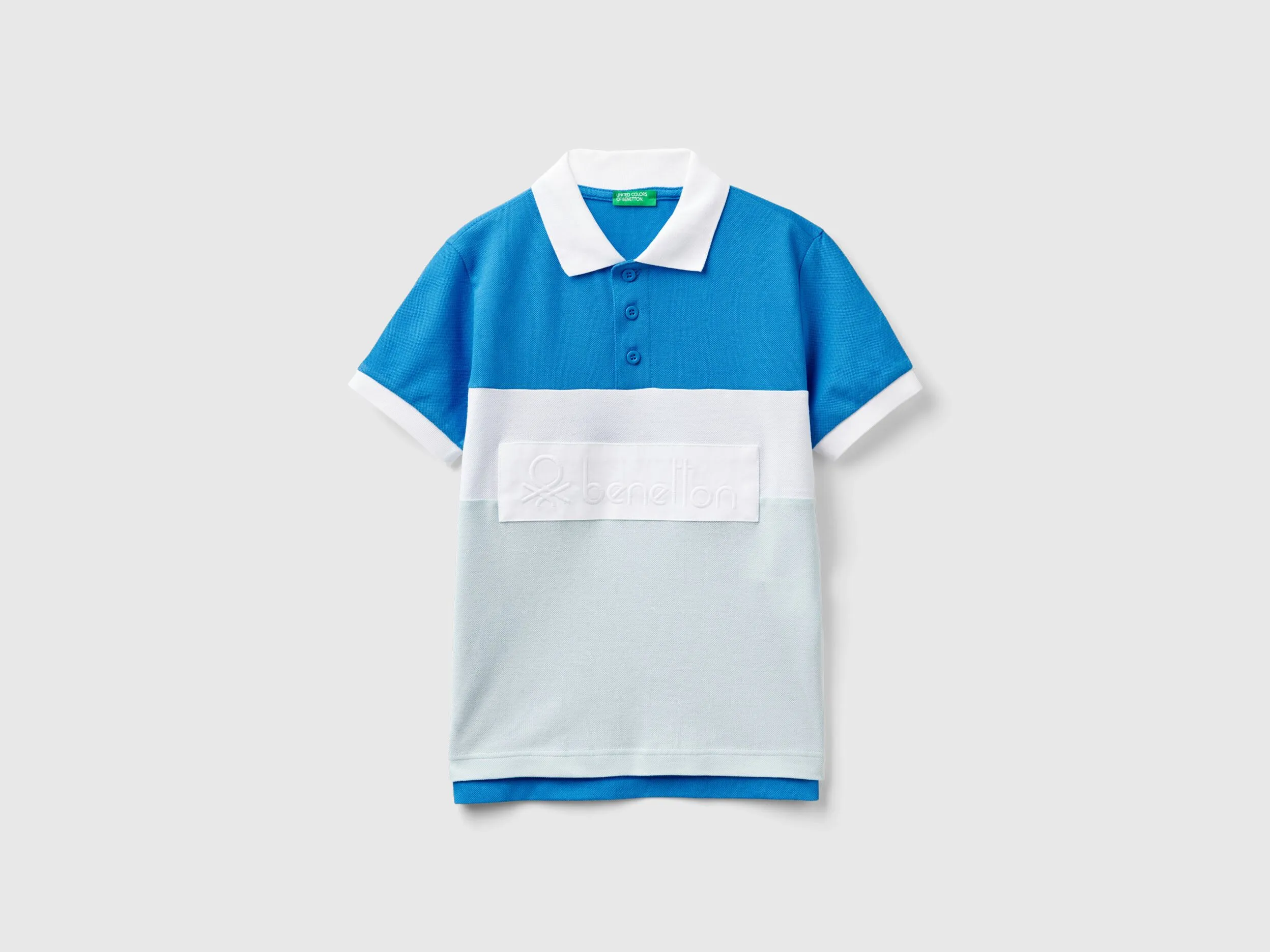Polo color block de algodón orgánico