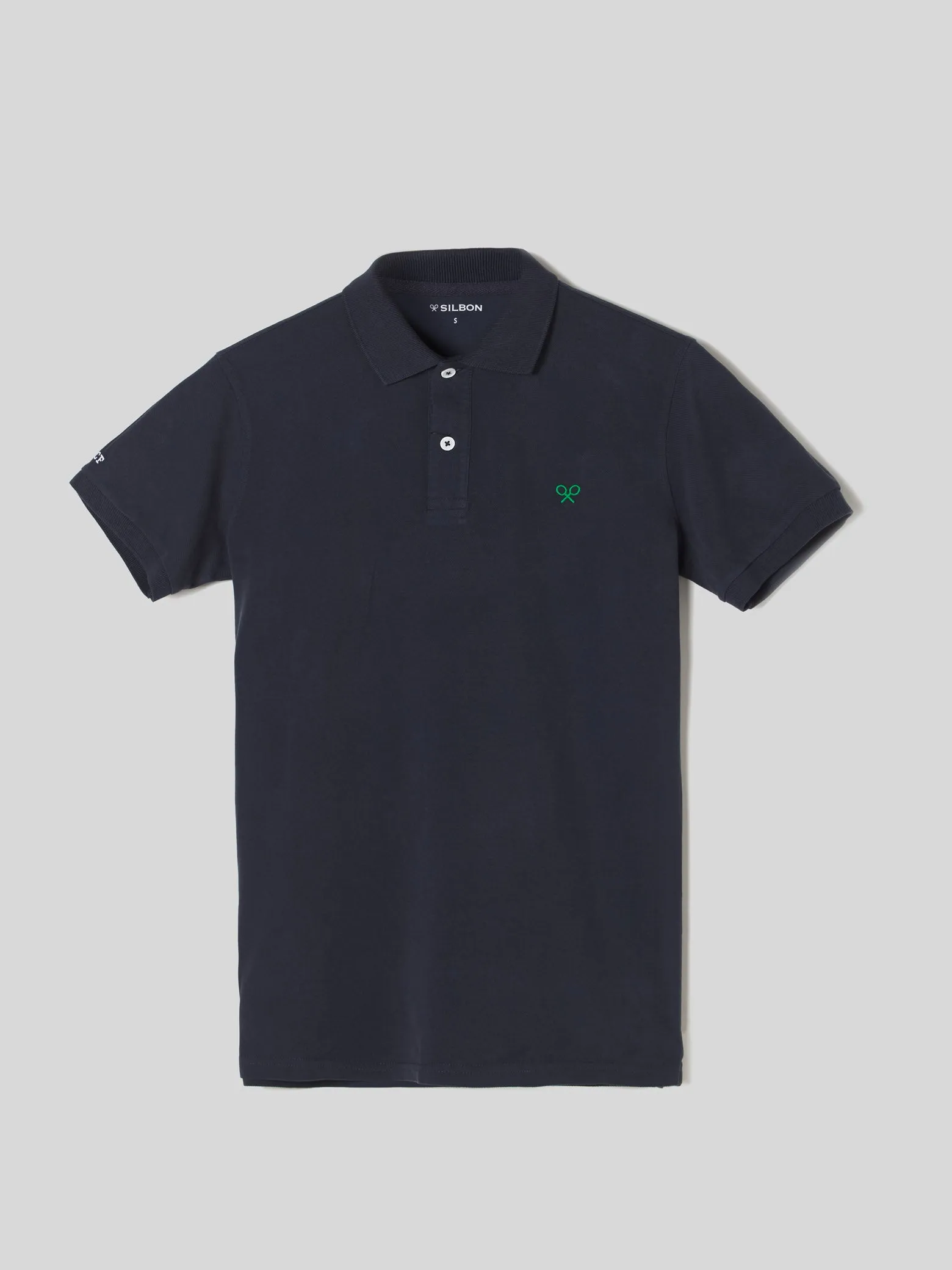 Polo raqueta blanquiverde azul marino