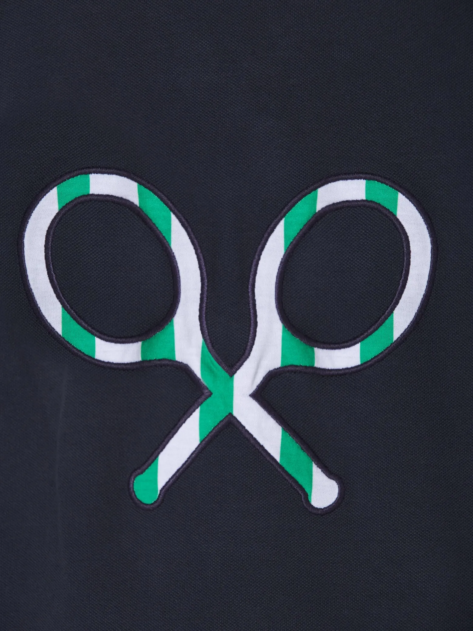Polo raqueta blanquiverde azul marino