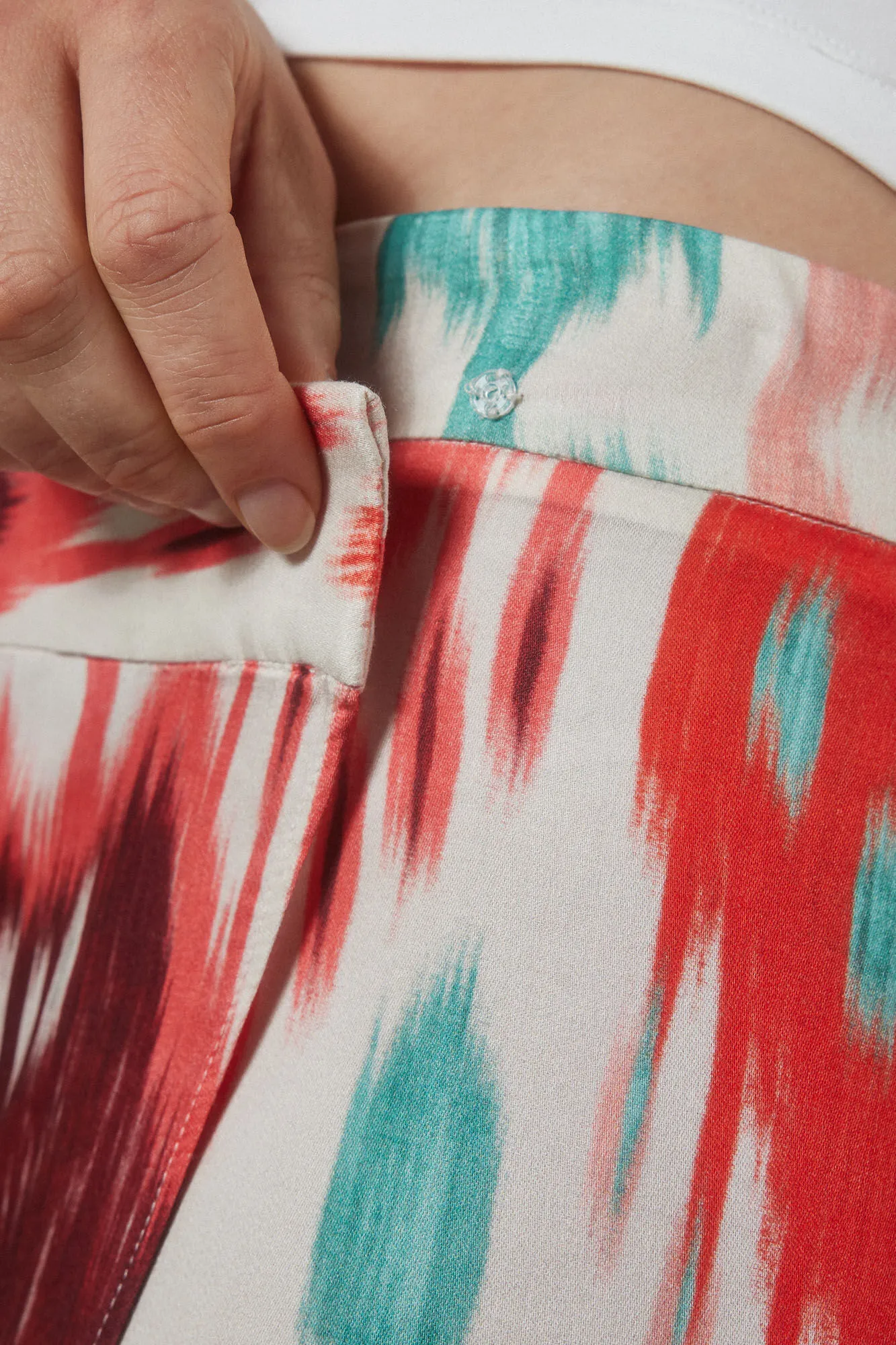 PRINTED DOUBLEBREASTED PANTS