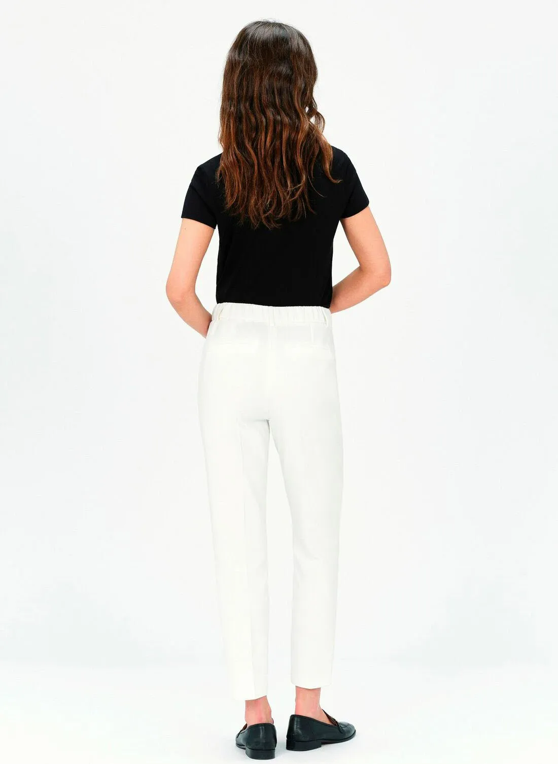 PSIDIKO2  PANTALóN AHUSADO DE MEZCLA DE ALGODóN EN BEIGE