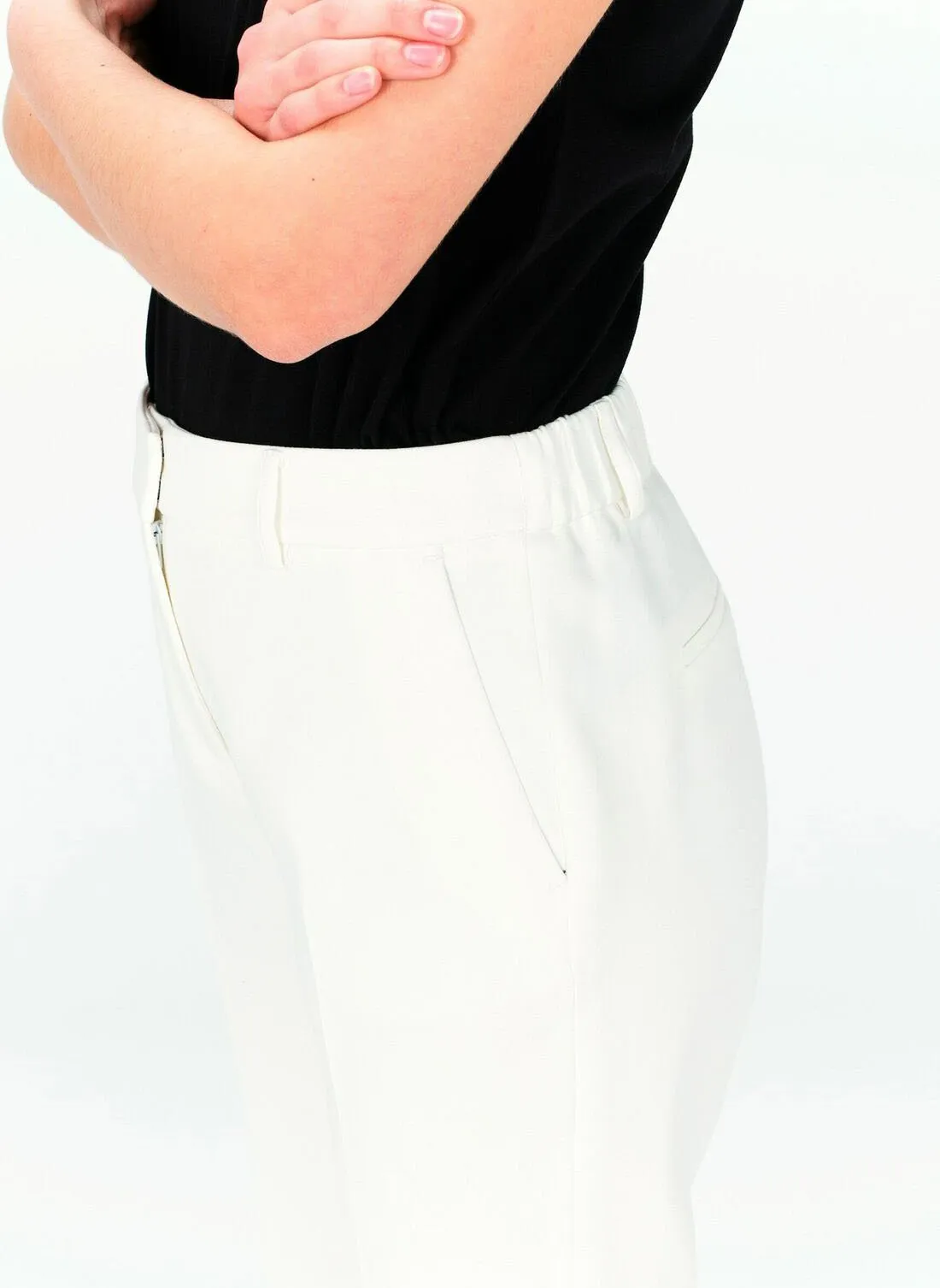PSIDIKO2  PANTALóN AHUSADO DE MEZCLA DE ALGODóN EN BEIGE