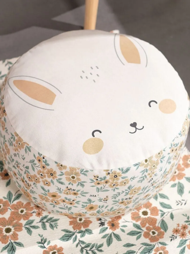 PUF ESTAMPADO 'CONEJO'  ROSA