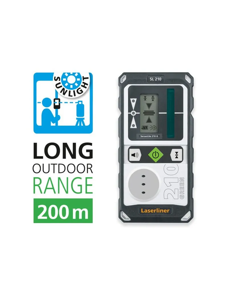 Receptor láser Laserliner SensoLite G 210 | Láser de rotación e híbrido