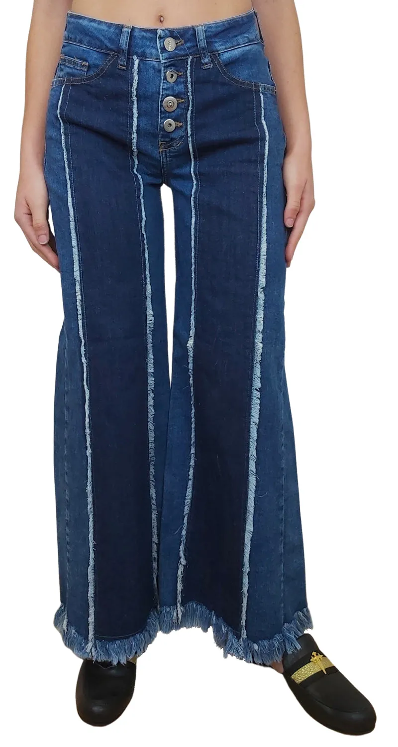 RUPHA Palazzos Denim Desflecado