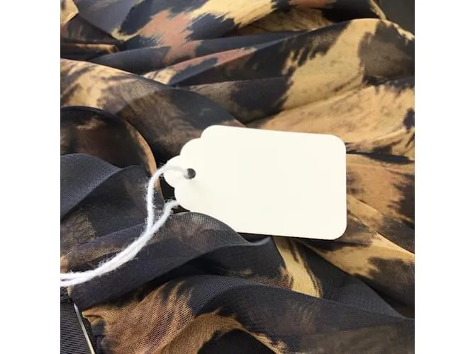 Sacai Tan / Castaño / Falda midi con gradas y dobladillo asimétrico con estampado de leopardo negro 