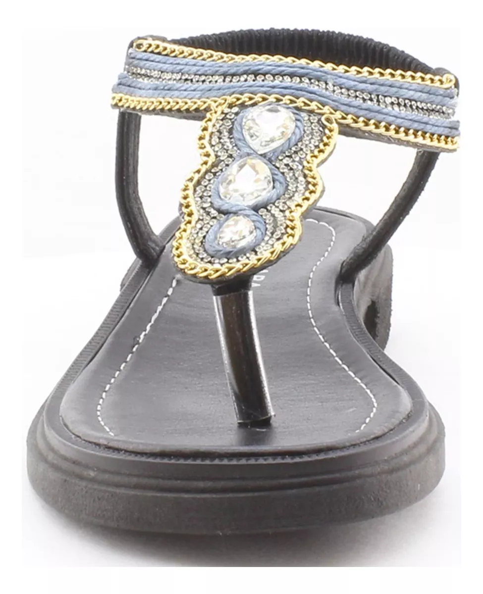 Sandalias Bajas Brillos Dama Mujer Ojotas 06 Comodas Carg