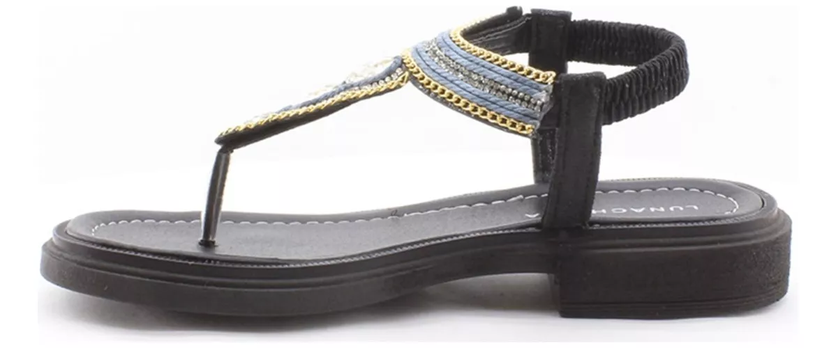 Sandalias Bajas Brillos Dama Mujer Ojotas 06 Comodas Carg