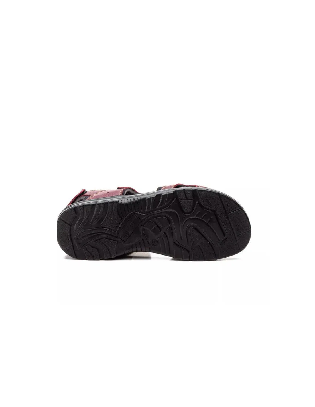 Sandalias Hombre Piel Burdeos