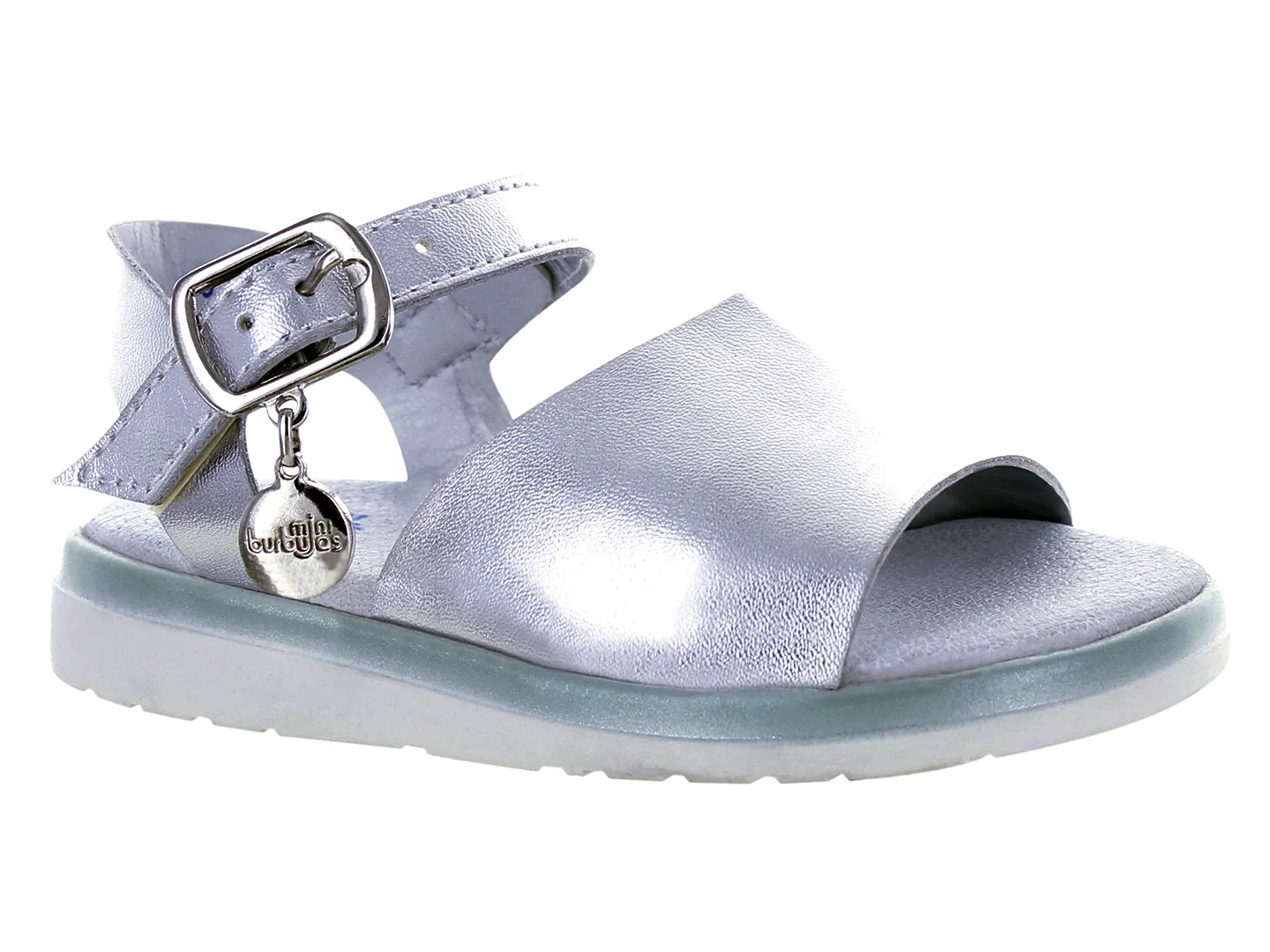 SANDALIAS MINIBURBUJAS 14205 PLATA PARA NIñA