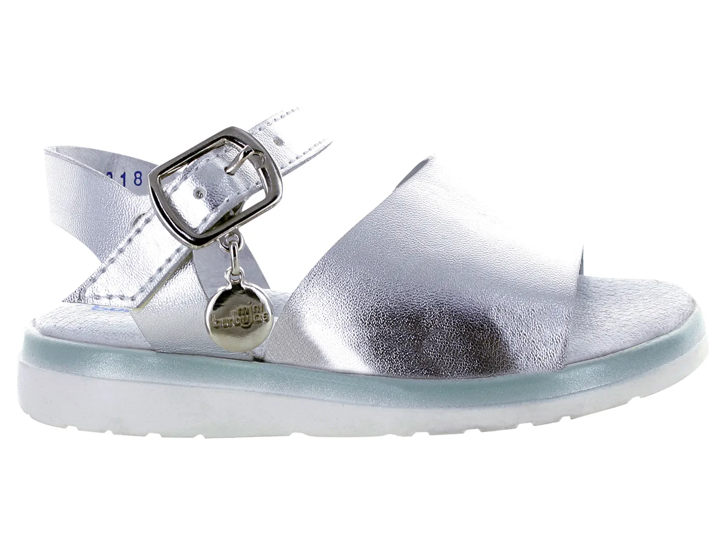 SANDALIAS MINIBURBUJAS 14205 PLATA PARA NIñA
