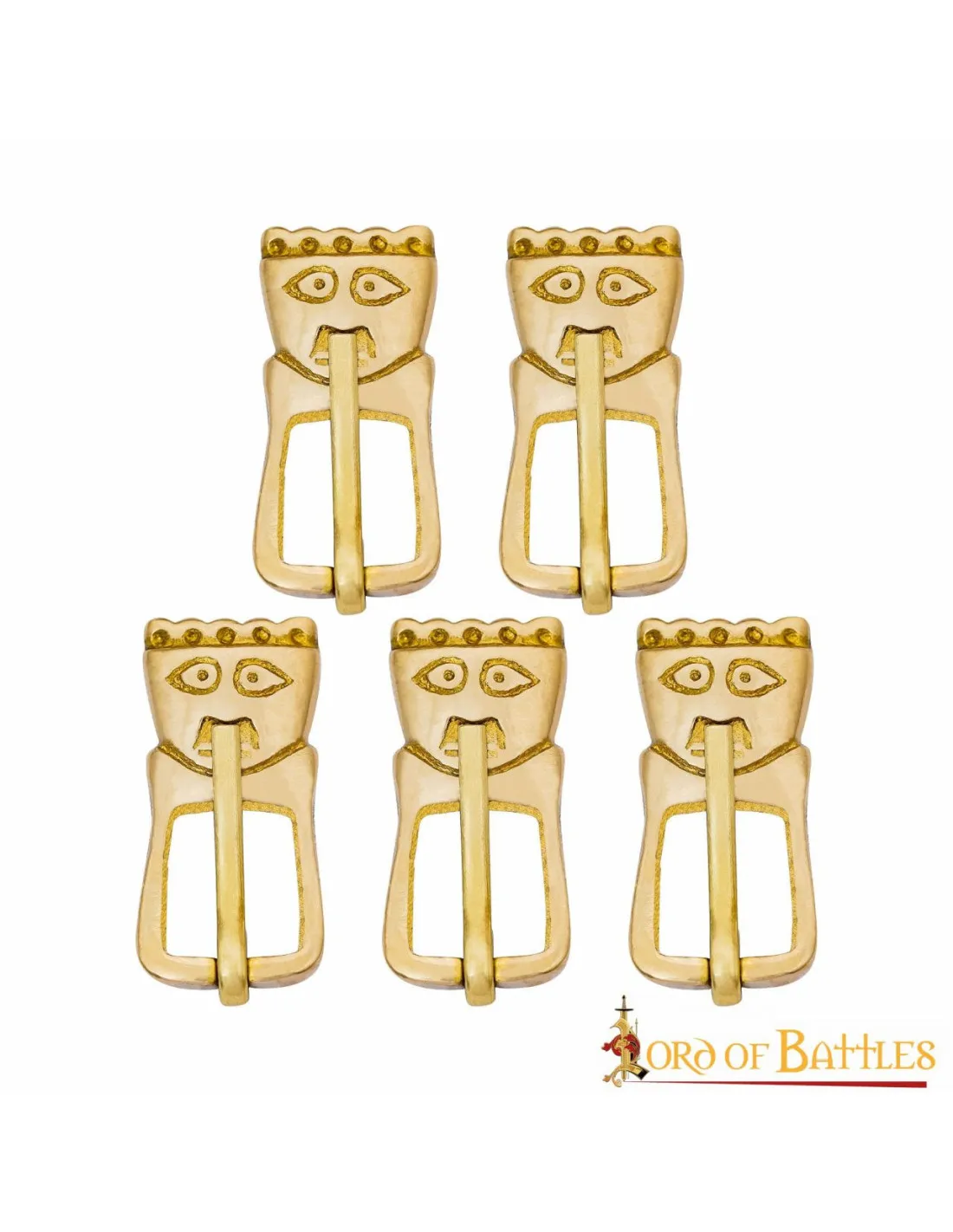 Set 5 hebillas celtas o vikingas para cinturones, bolsos o correas